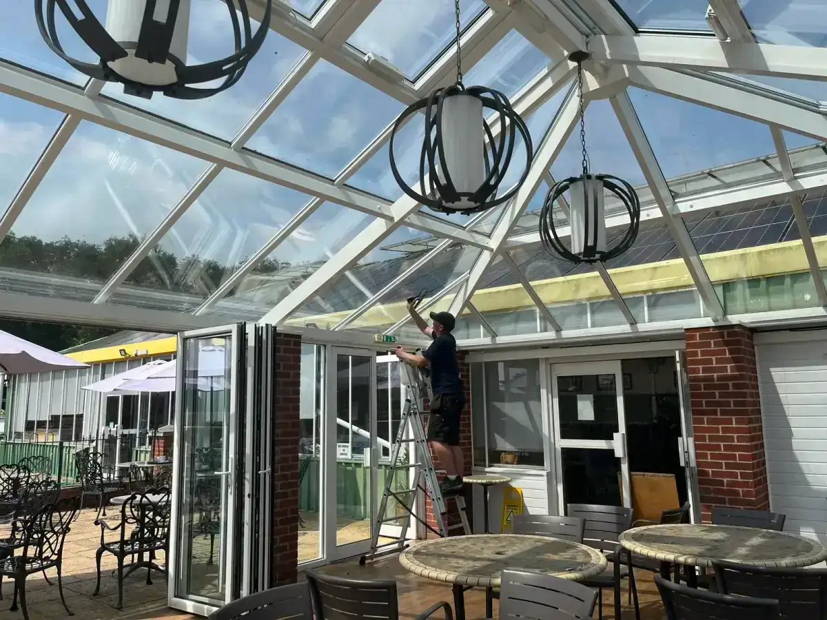 Conservatory window and roof cleaning